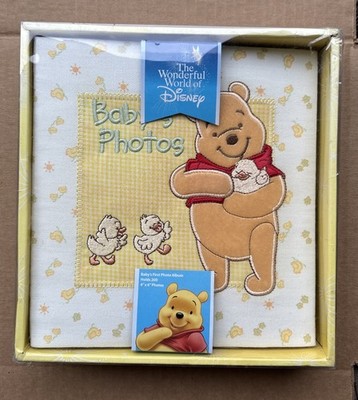 Disney Winnie The Pooh Baby's First Photo Album 200 4x6 9x9 -NOB