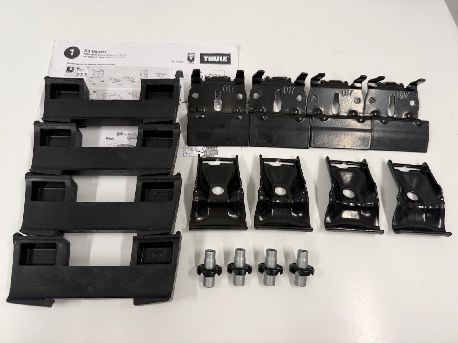 THULE FITTING KIT 6072 used no box fits MITSUBISHI Eclipse Cross, 5-dr SUV, 18-