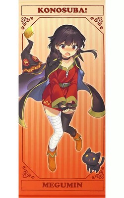 KonoSuba Megumin Life-Size Tapestry Double Satin 27.5x63 Collectible