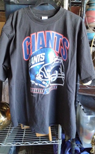 1993 New York Giants Shirt NFL X L Blue Football Helmet Graphic Salem