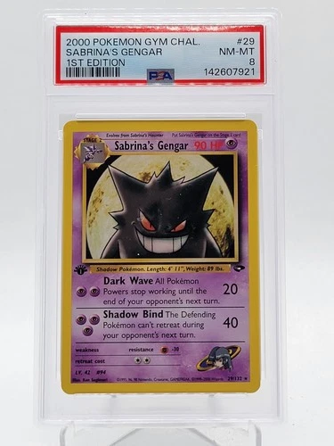 SABRINA'S GENGAR 2000 POKEMON GYM CHALLENGE 1ST EDITION #29 PSA 8 Q3963