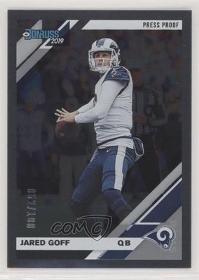 2019 Panini Donruss Press Proof Silver 52/100 Jared Goff #138 uk2
