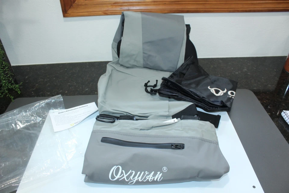 Unisex Stocking Foot Chest Waders Neoprene Nylon Grey & Black Size XL - Image 4 of 4