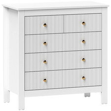 Black Chest of Drawers 5 Drawer Dresser with Gold Handles Bedroom Storage Unit