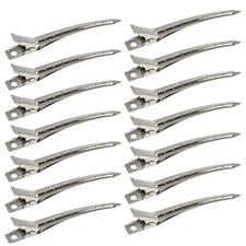 24 Pack Duck Bill Hair Clips 3.5 Inch Metal Alligator Styling Clips with Holes