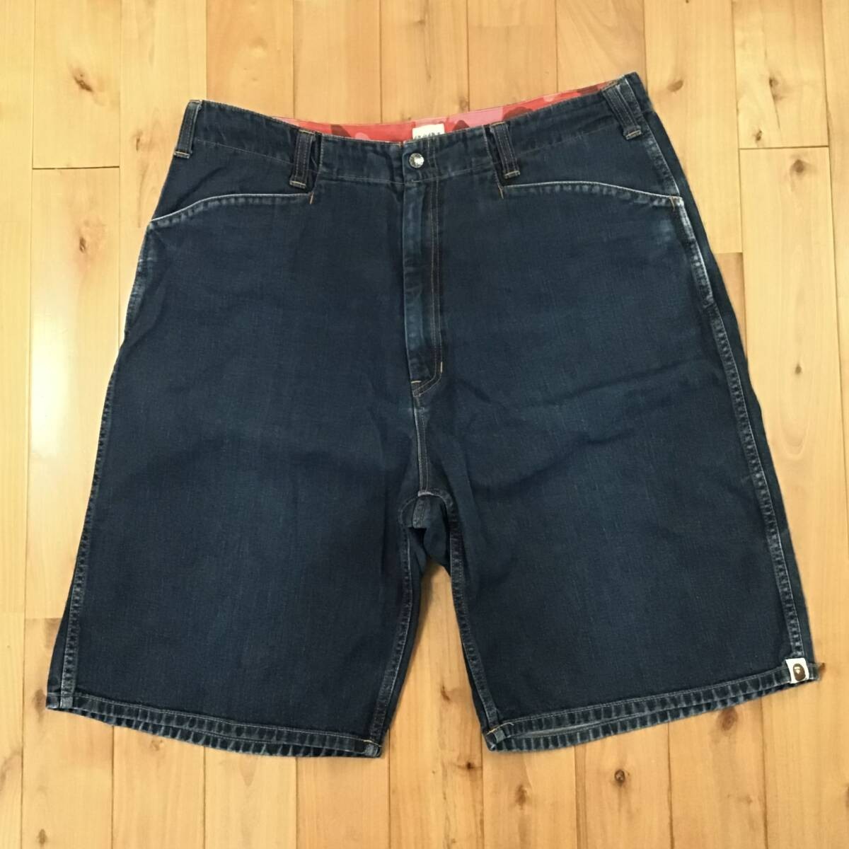 BAPE LOGO Loose fit denim shorts A Bathing Ape Size XL | eBay