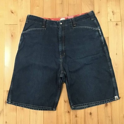 BAPE LOGO Loose fit denim shorts A Bathing Ape Size XL | eBay