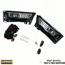 Fit 2013 2014 2015 Honda Accord 4dr Sedan Led Fog Lights Clear Lens Bumper Lamps
