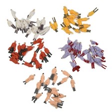 High Quality Painted Figures Colourful People 1:87 Scale 50 Pieces ABS
