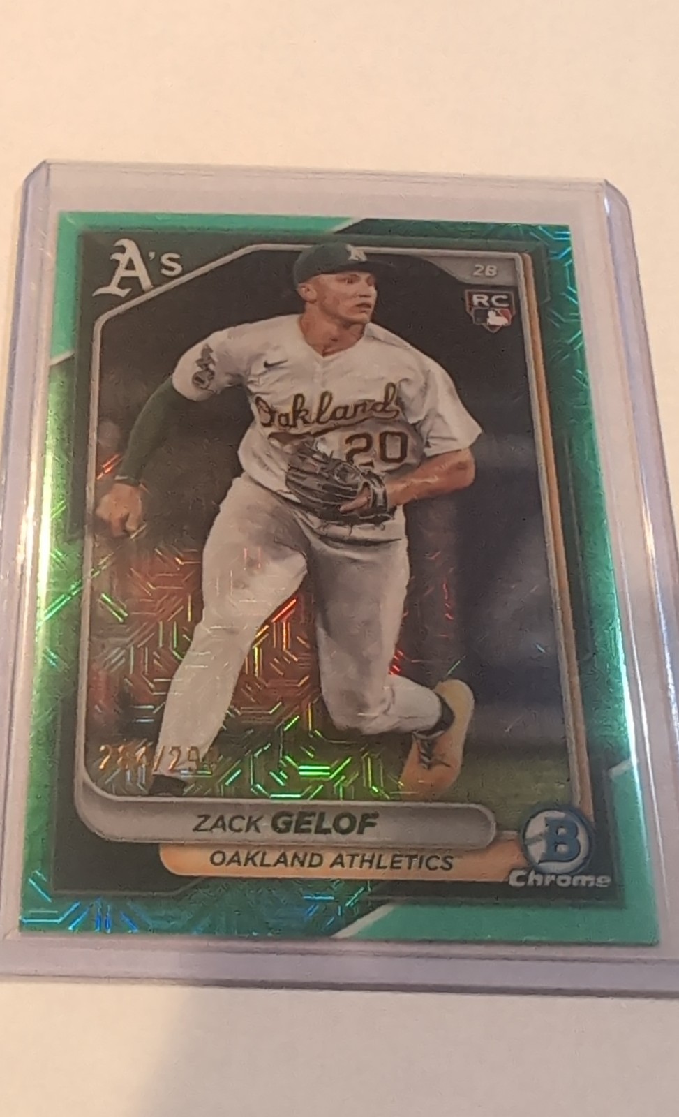 2024 Bowman Chrome - Zack Gelof #78 Aqua Mojo Refractor #284/299 (RC)