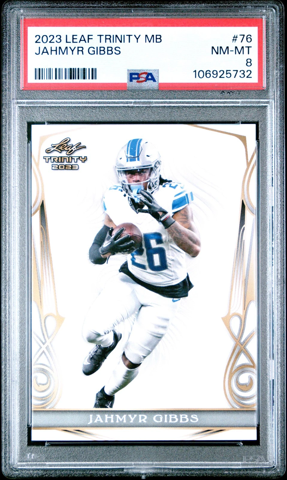 Jahmyr Gibbs Leaf Trinity Mega Box #76 Base