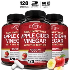 Daitea Raw Organic Apple Cider Vinegar - Gut Health, Digestion, Detox & Cleanse