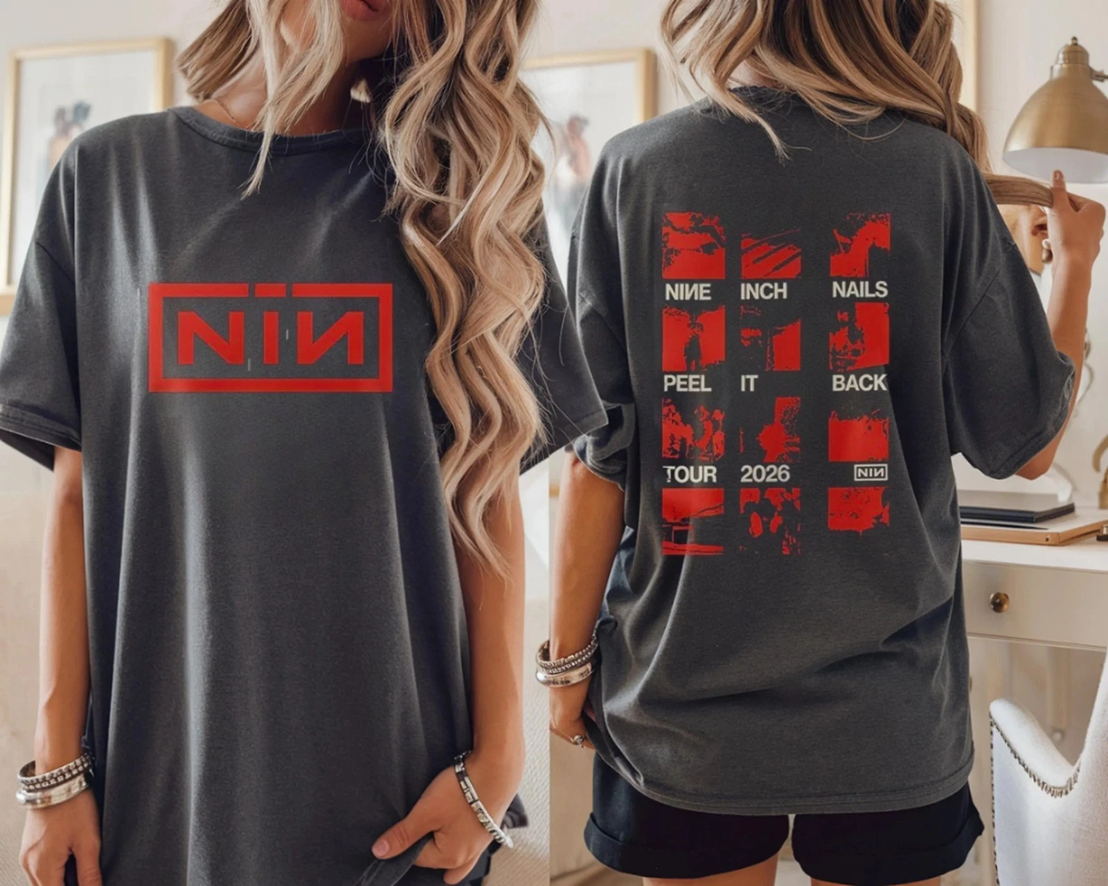 Nine Inch Nails Peel It Back 2026 Tour T-Shirt for Fans