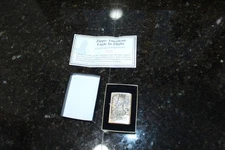 Vintage Zippo Lighter Flying Eagle Brass Finish Case Sealed Included Certificate