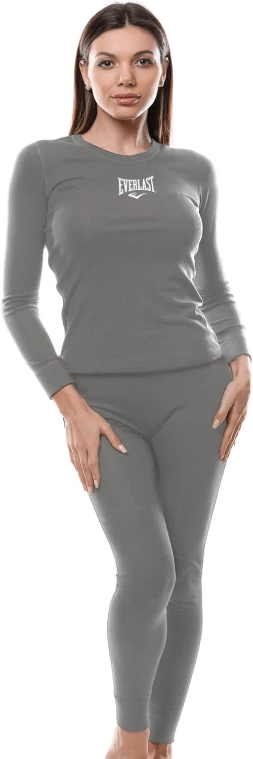 Everlast Women’s Base Layer Pants Size Large Gray Thermal Active Stretch Legging