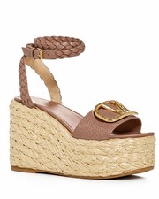 VALENTINO GARAVANI WOMEN'S VLOGO WEDGE PLATFORM ESPADRILLE SANDALS SIZE 38