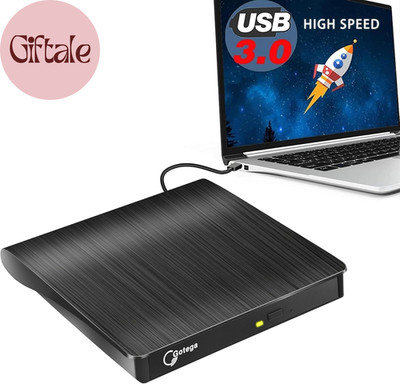 External DVD Drive, USB 3.0 Portable +/-RW, DVD Player for CD ROM Burner Compati