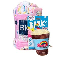 The Big One Supersoft Plush Throw 5' x 6' Rainbow Dogs  Bark Toy Puppy Pride