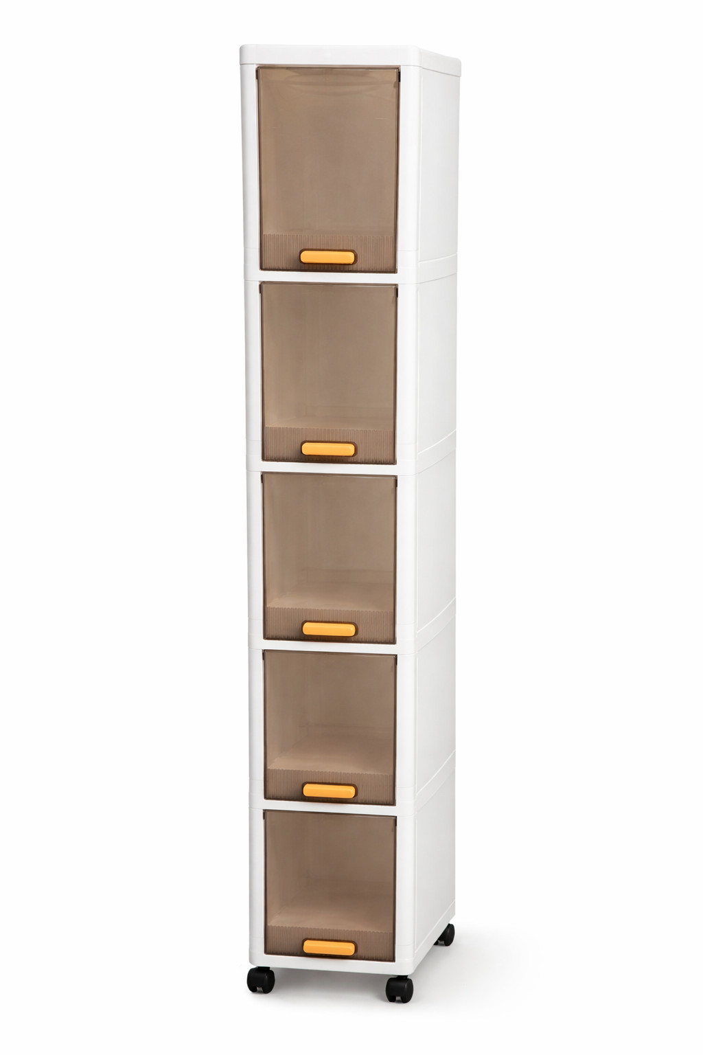Narrow 5 Drawer Storage Cabinet Slim Rolling Cart Organiser Unit Free Delivery