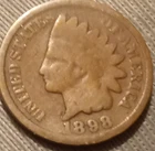 1898 Indian Head 1 Cent coin Age 128 Years old KM#90a at good Old Smokejoe13 Bid