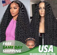 5x5 Deep Wave Transparent Lace 200 Density Wigs Natural Color Wigs Human Hair