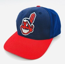 Vintage Sports Specialties CLEVELAND INDIANS Chief Wahoo Wool Blend Snapback Hat