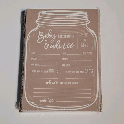 Baby Shower Game / 50 Baby Prediction Cards / 5'' x 7'' Flat Fun [SEALED]