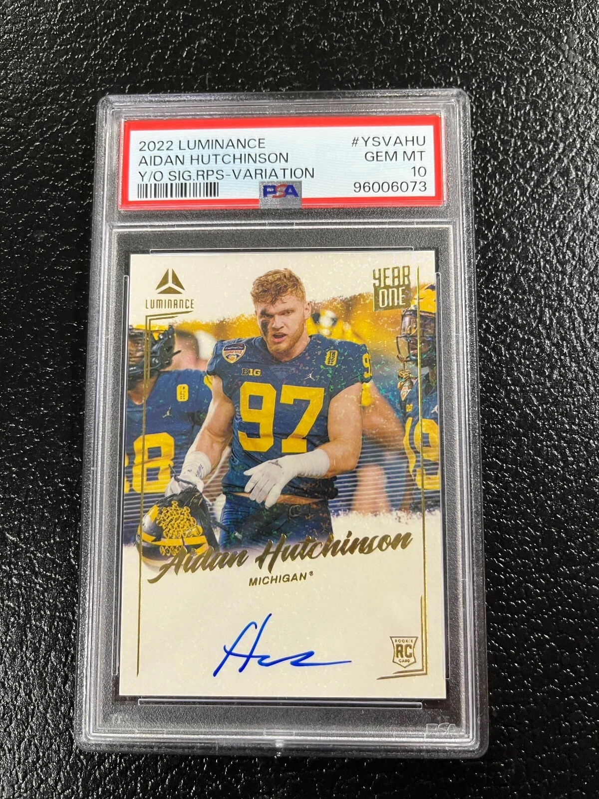 Aidan Hutchinson Panini Luminance Year One Signatures Rps #YSVAHU Variation