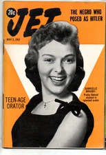 JET MAGAZINE MAY, 1957.  ARCHIE MOORE, TINA LOUISE, WILT CHAMBERLAIN, SATCHMO