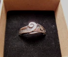 925 Sterling Silver Vintage Ring "It Was Then That I Carried You" Inside Band