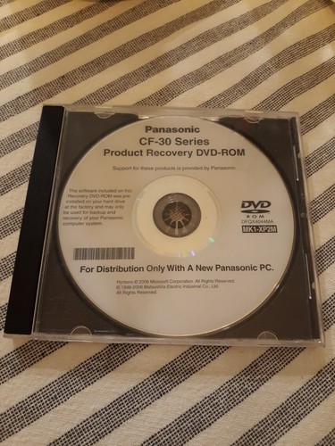 Panasonic CF-30 Series Product Recovery DVD-ROM MK1-XP2M