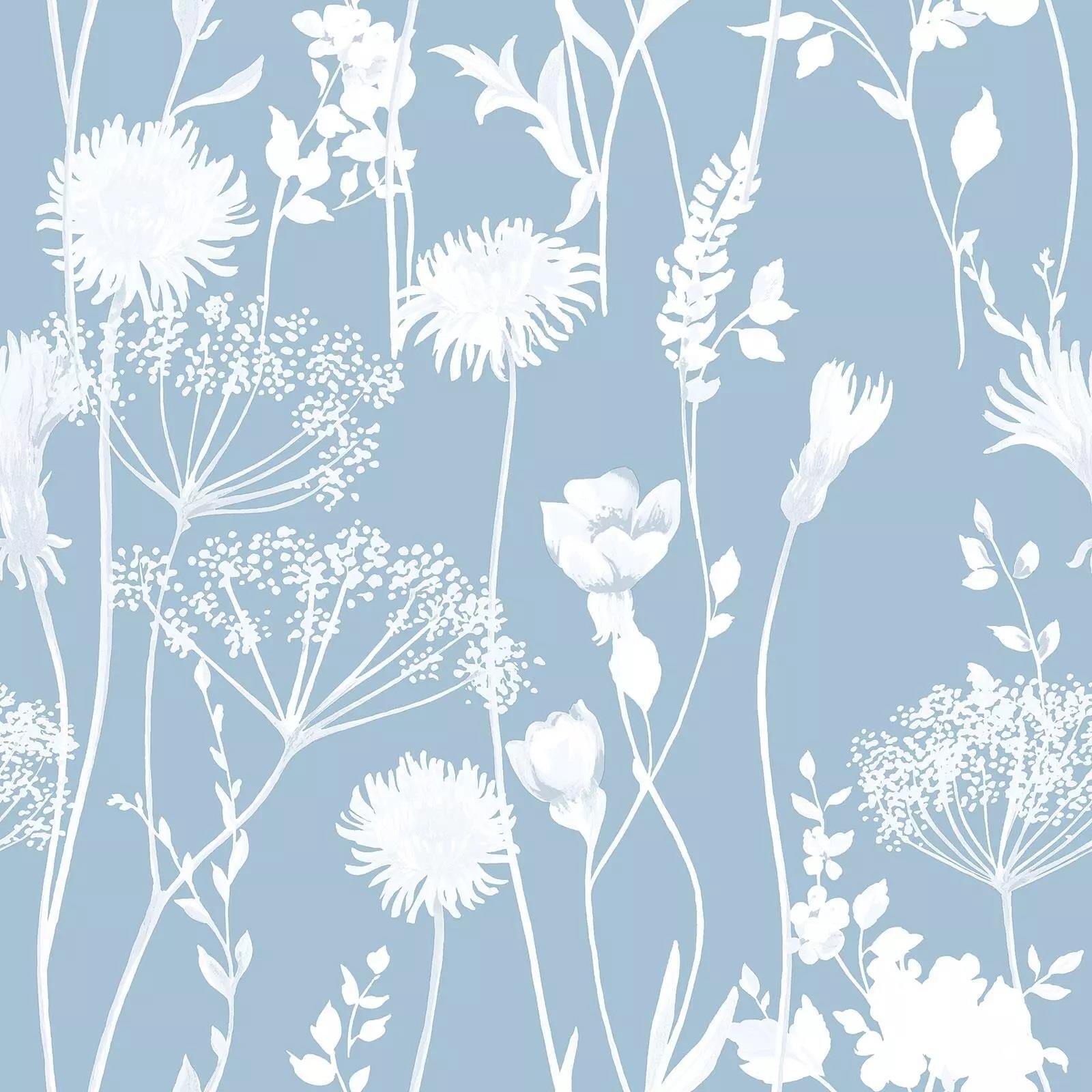 CATHERINE LANSFIELD MEADOWSWEET BLUE FLORAL QUALITY WALLPAPER MURIVA 165583 - Image 2