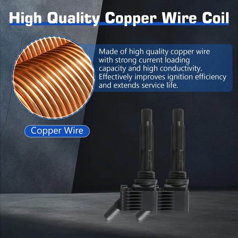 4 bobinas de encendido y bujías UF718 para Volkswagen Jetta 2013-2018 1,4 L L4 Foto 4 de 4