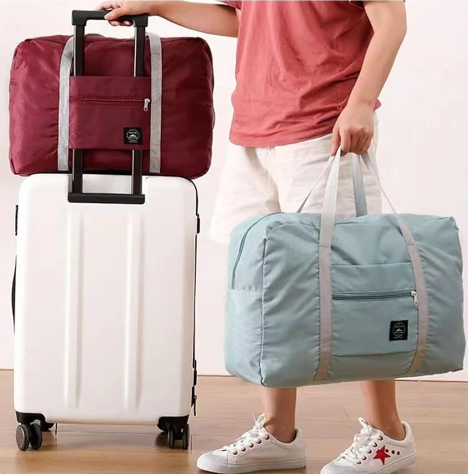 2 Pack Foldable Travel Bag Waterproof Travel Duffel Bag, Women/Men Canvas Bag - Image 4 of 4