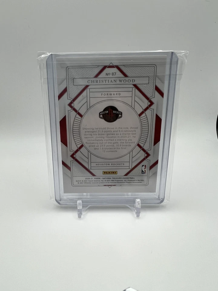 2021 Panini National Treasures Christian Wood /99 Houston Rockets - Image 2 of 2