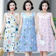 Women Plus Size Floral Nightgown Sleep Shirt Dress Casual Sleepwear House Dress