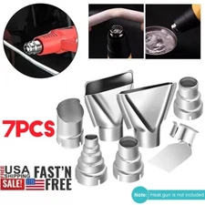 7x DIY Heat Gun Nozzle Set Kit Hot Air Tool Nozzles Tips Accessories Universal