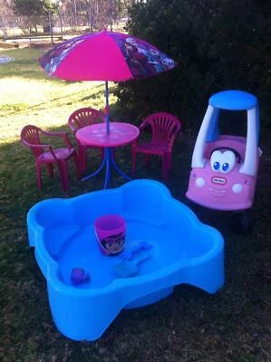 Little Tikes Car Sand Pit Chairs And Table 40 The Lot Toys