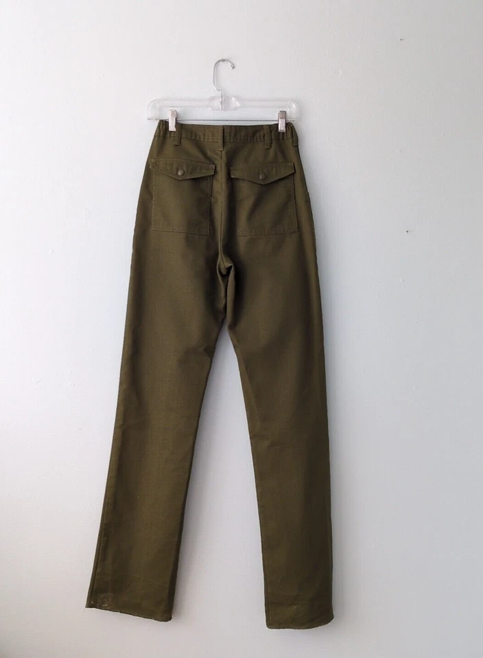 Vintage Boy Scouts Pants Mens Sz 18 Un-hemmed Green BSA Scouting Uniform Pockets - Image 4 of 4