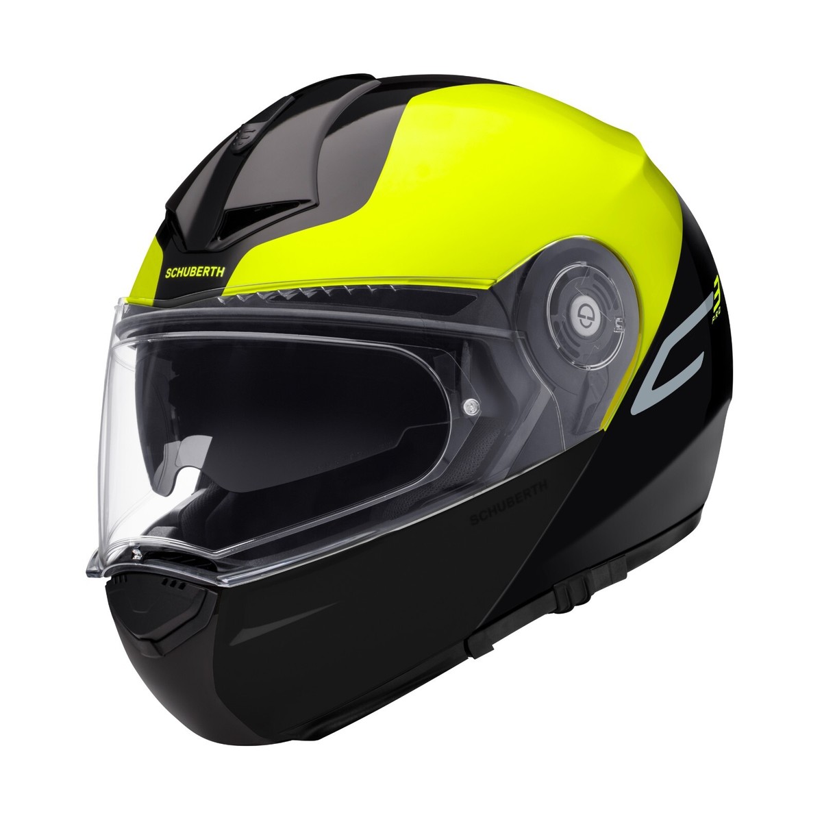 schuberth c3 c3pro modular helmet Schuberth C3 Pro Split Fluo Flip up Motorcycle Motorbike modular crash  helmet