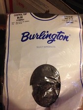 Vintage Burlington pantyhose color grey mist size 1-2X