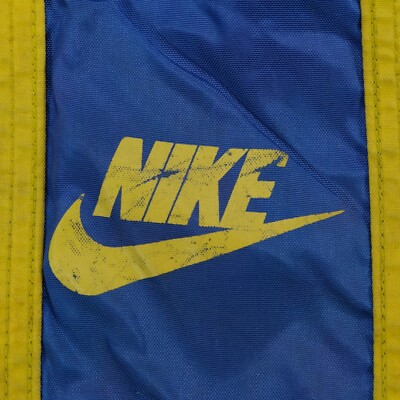 Rare VTG NIKE Spell Out Swoosh Duffle Tote Bag 70s 80s Orange Tag