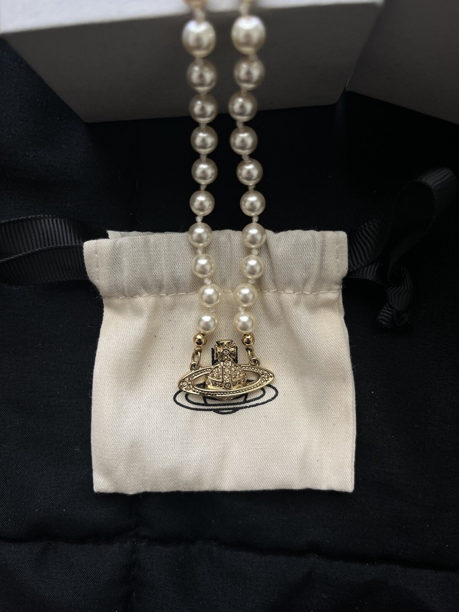 Vivienne Westwood Saturn Pearl Necklace