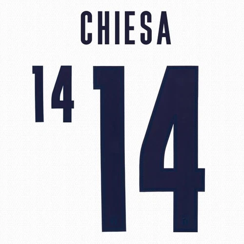 ITALY 2020 2021 OFFICIAL CHIESA 14 AWAY PLAYER SIZE NAMESET
