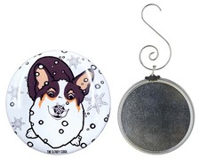 Tricolor Welsh Corgi Dog Snow Holiday Dog Ornament Gifts Collectible Accessories