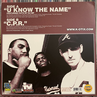 K-OTIX - U KNOW THE NAME / C.P.R. (12