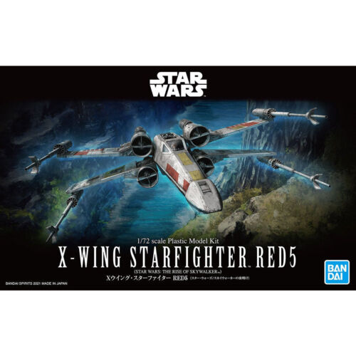 Bandai Star Wars 1/72 Scale X-Wing Starfighter Red 5 Plastic Model Kit in stock - Picture 1 of 12