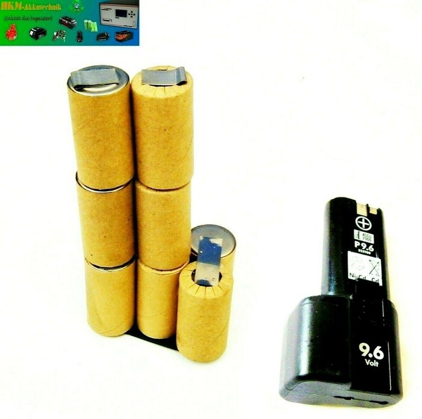 Tauschpack FüR Original Aeg Akku 9,6 V - 2.0 Ah Nicd - P 9.2 -ACCU 2000 --image