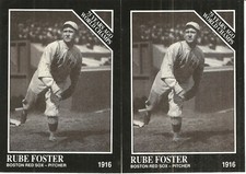 2 CARD 1991 CONLON RUBE FOSTER BASEBALL CARD LOT #138