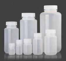 Bottles Wide Mouth HDPE for Storage/Reagents/Chemicals, 10pcs, Vol. 60mL
